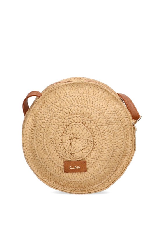 Bolso bandolera pequeña mujer Luna Collection izmit  natural