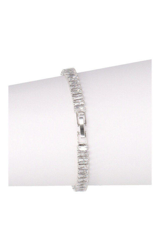 Pulsera fina mujer ANILLOS M brillo plata