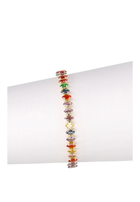 Pulsera fina mujer ANILLOS M brillo multicolor