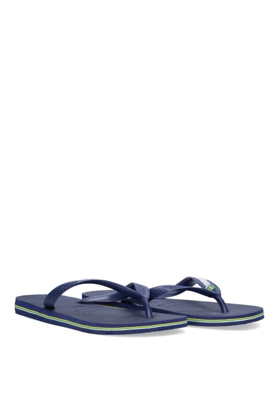 Chanclas sandalias playa hombre HAVAIANAS brasil logo marino