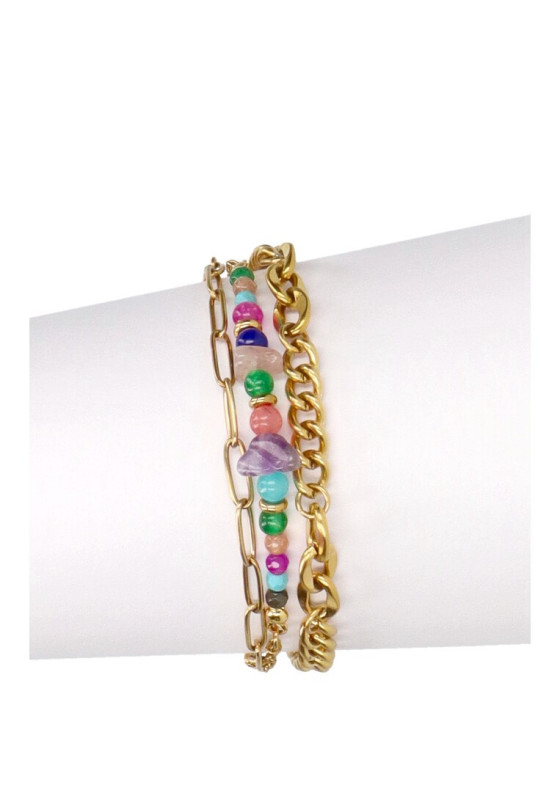 Pulsera fina mujer Luna Collection c1-11688 oro