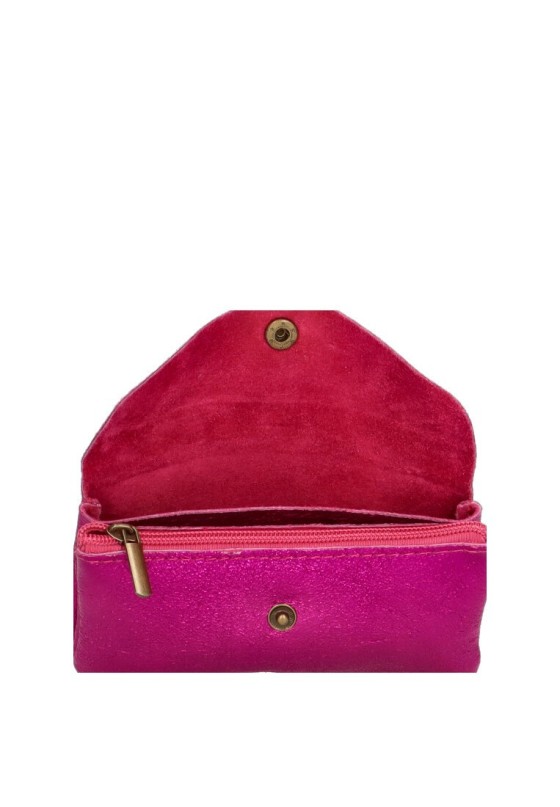 Monedero mujer medidano mujer LUNA DK brillo fucsia