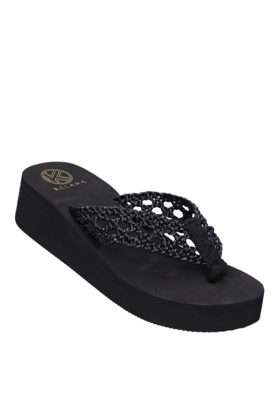 Chanclas sandalias playa mujer KELARA k42017 negro