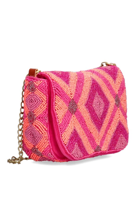 Bolso bandolera pequeña mujer Luna Collection mkh-1181 fucsia