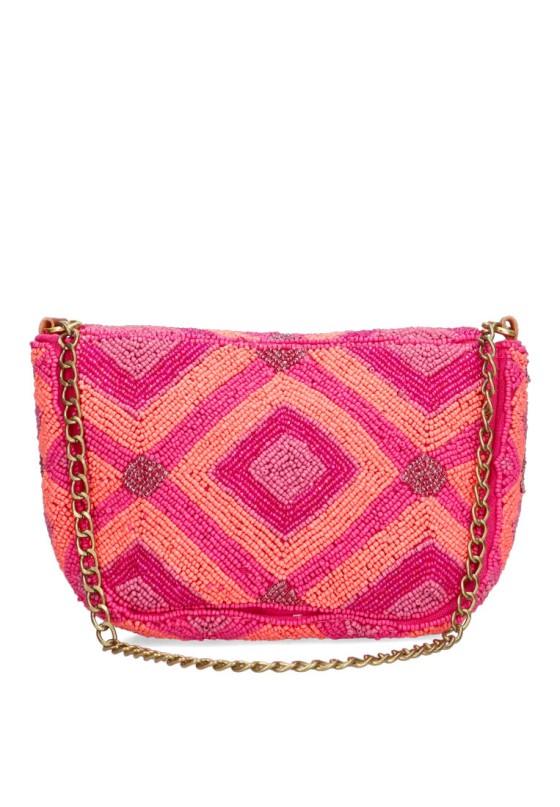 Bolso bandolera pequeña mujer Luna Collection mkh-1181 fucsia