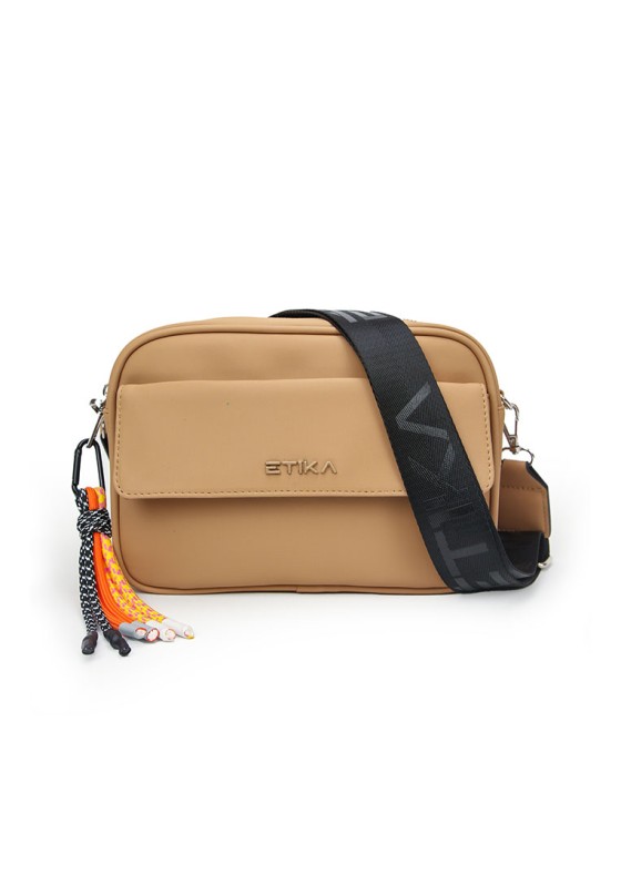 Bolso bandolera pequeña mujer ETIKA b30116 camel