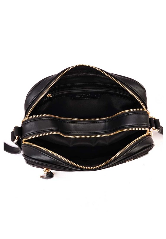 Bolso bandolera pequeña mujer ETIKA b30104 negro