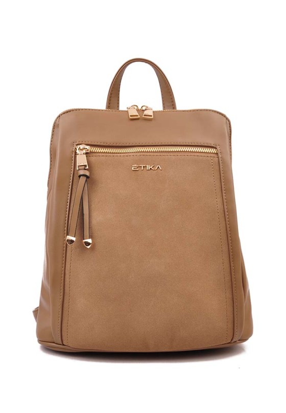 Mochila bolso mujer ETIKA b30106 camel