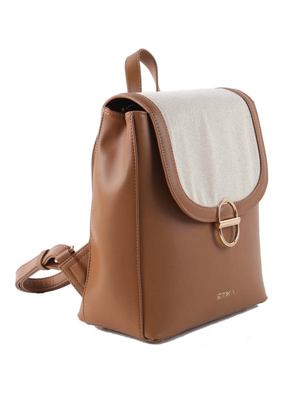 Mochila bolso mujer ETIKA b30121 camel