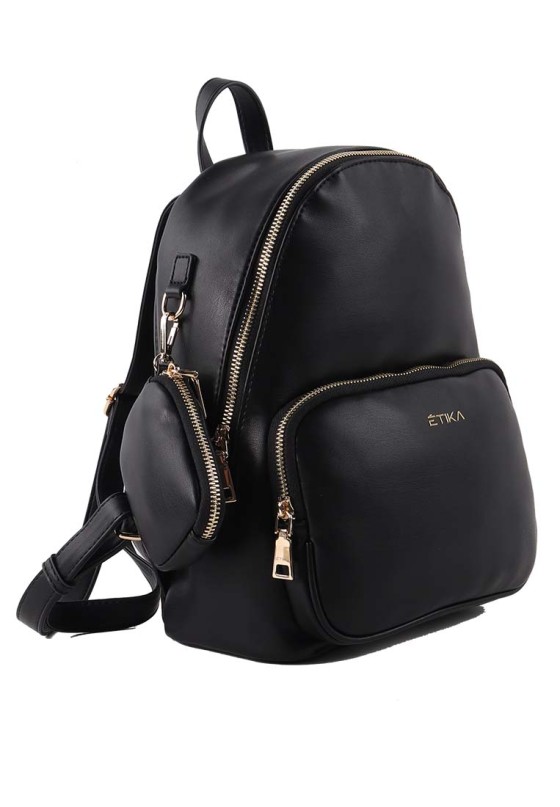 Mochila bolso mujer ETIKA b30124 negro