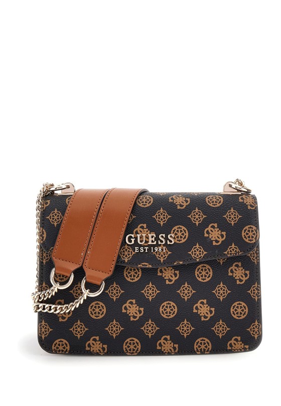 Bolso bandolera pequeña mujer GUESS hwpc93-53210 marron