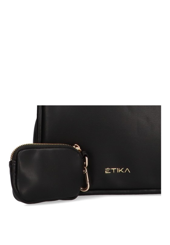 Bolso bandolera pequeña mujer ETIKA b30122 negro