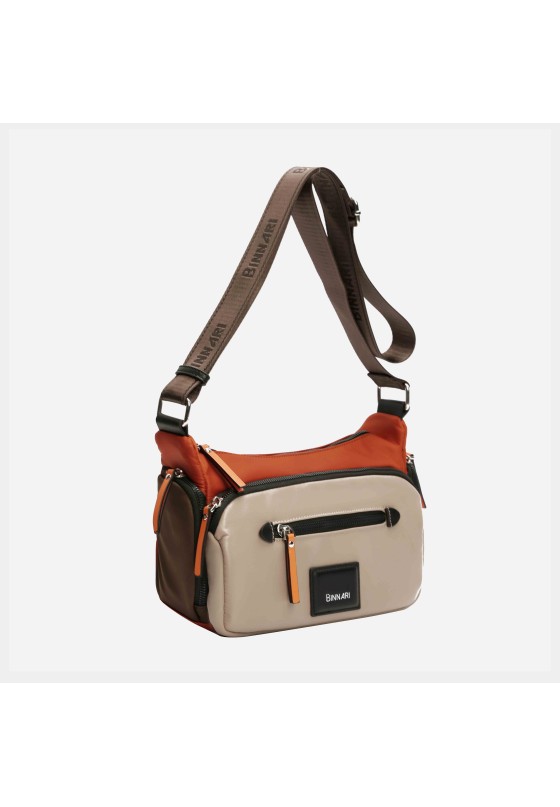 Bolso bandolera pequeña mujer BINNARI 20282 beige