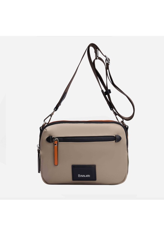 Bolso bandolera pequeña mujer BINNARI 20281 beige