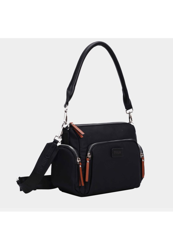 Bolso bandolera grande mujer BINNARI 20293 negro