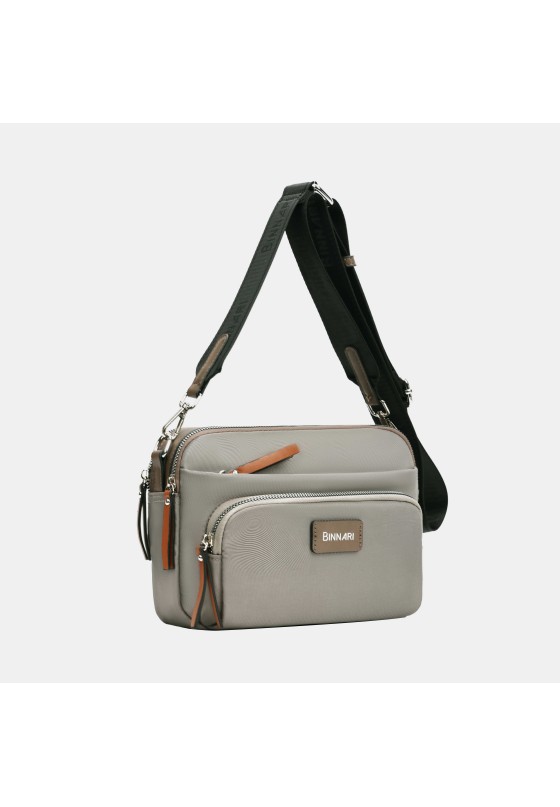 Bolso bandolera pequeña mujer BINNARI 20292 taupe