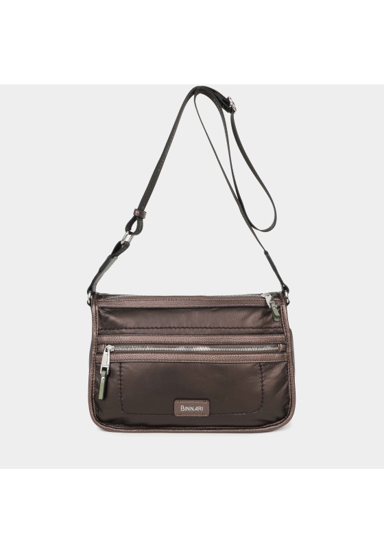 Bolso bandolera pequeña mujer BINNARI 20310 marron