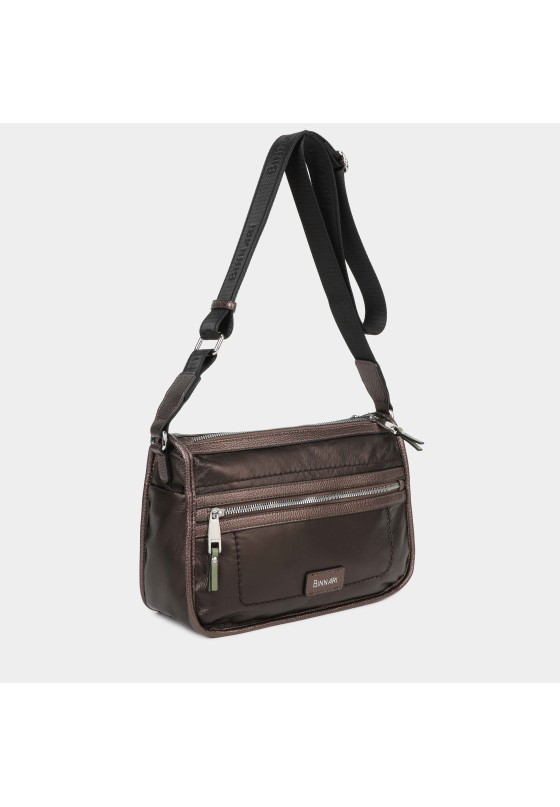 Bolso bandolera pequeña mujer BINNARI 20310 marron