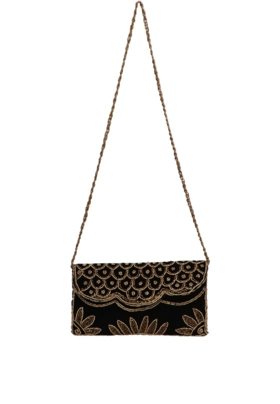 Bolso bandolera pequeña mujer Luna Collection indio negro