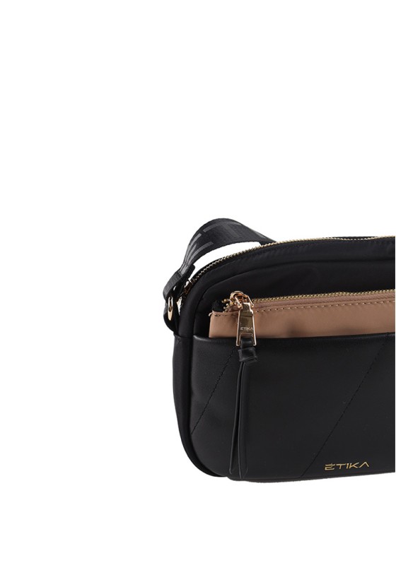 Bolso bandolera pequeña mujer ETIKA b30113 negro