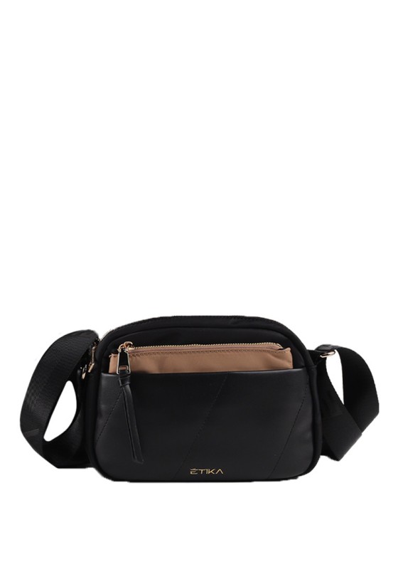 Bolso bandolera pequeña mujer ETIKA b30113 negro