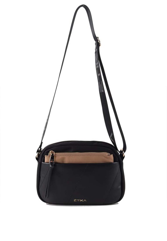 Bolso bandolera pequeña mujer ETIKA b30113 negro