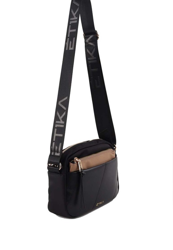 Bolso bandolera pequeña mujer ETIKA b30113 negro