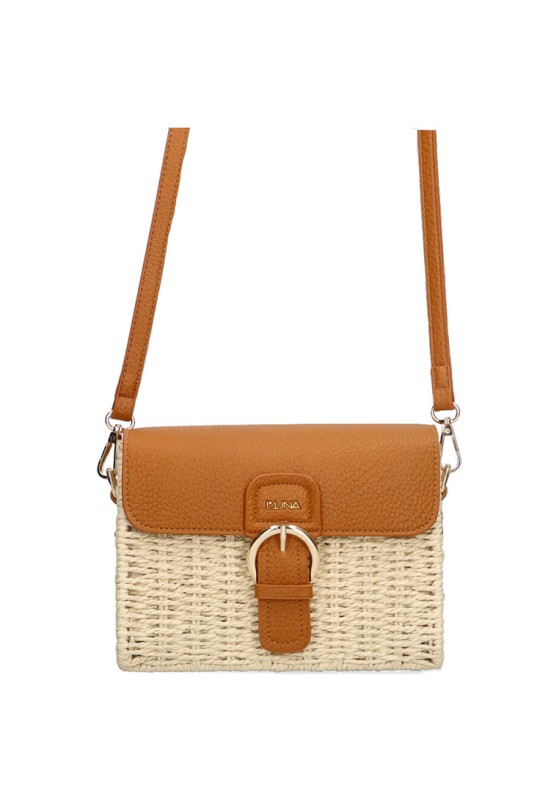 Bolso bandolera pequeña mujer Luna Collection diana camel