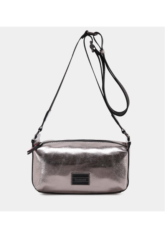 Bolso bandolera pequeña mujer BINNARI 20213 plata