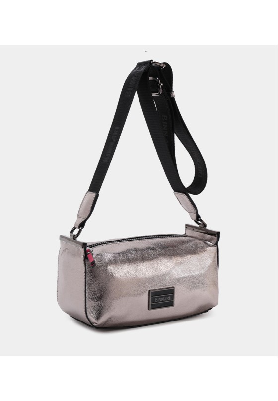 Bolso bandolera pequeña mujer BINNARI 20213 plata