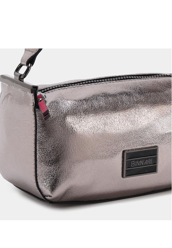 Bolso bandolera pequeña mujer BINNARI 20213 plata