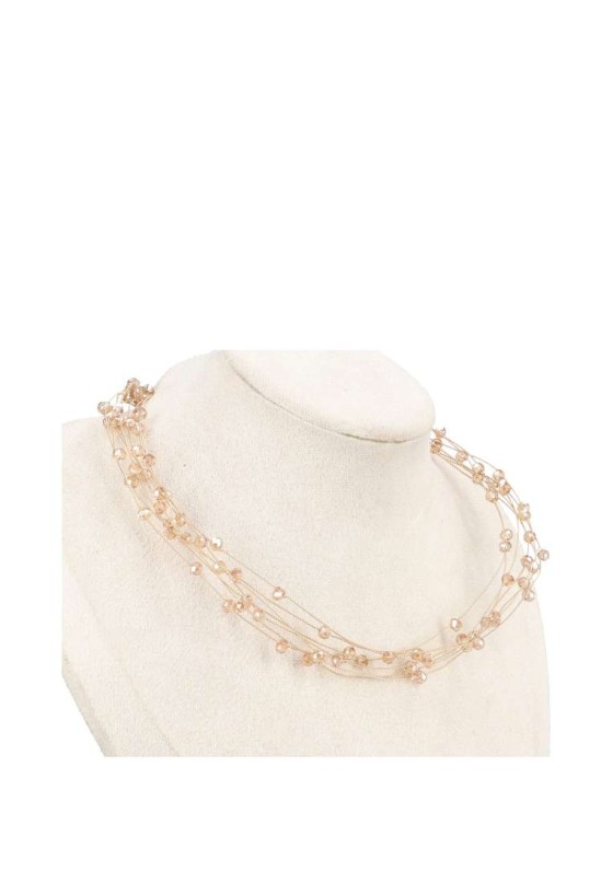 Collar fino mujer Luna Collection b3-1164b250 beige