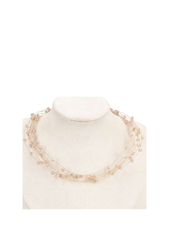 Collar fino mujer Luna Collection b3-1164b250 beige