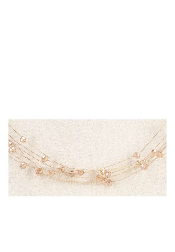 Collar fino mujer Luna Collection b3-1164b250 beige