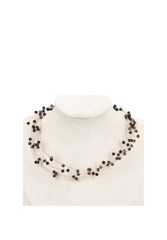 Collar fino mujer Luna Collection b3-1164b250 negro