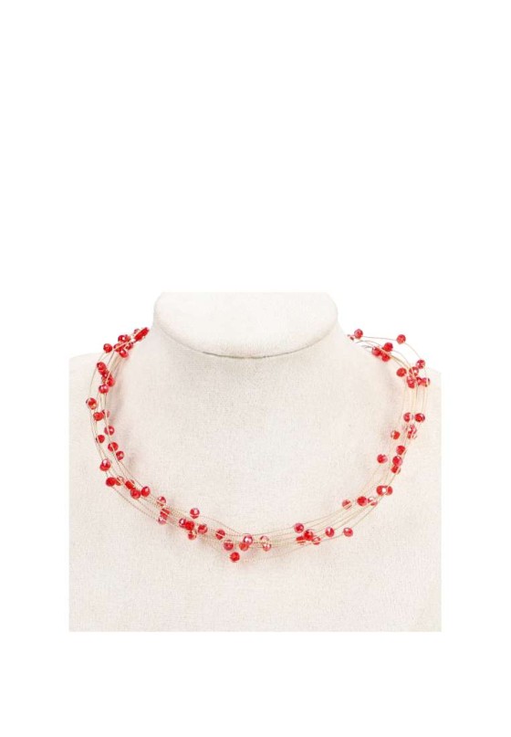 Collar fino mujer Luna Collection b3-1164b250 rojo