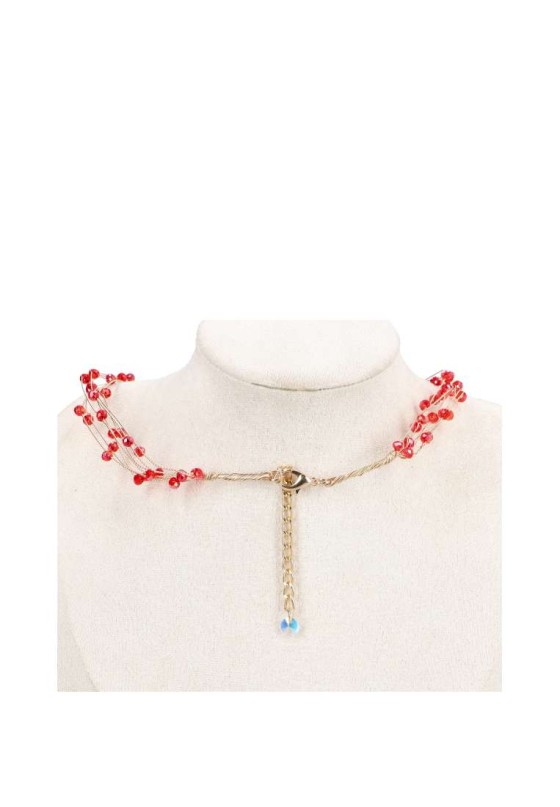 Collar fino mujer Luna Collection b3-1164b250 rojo