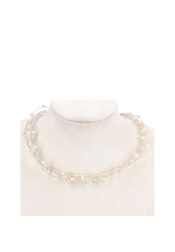 Collar fino mujer Luna Collection b3-1164b250 blanco