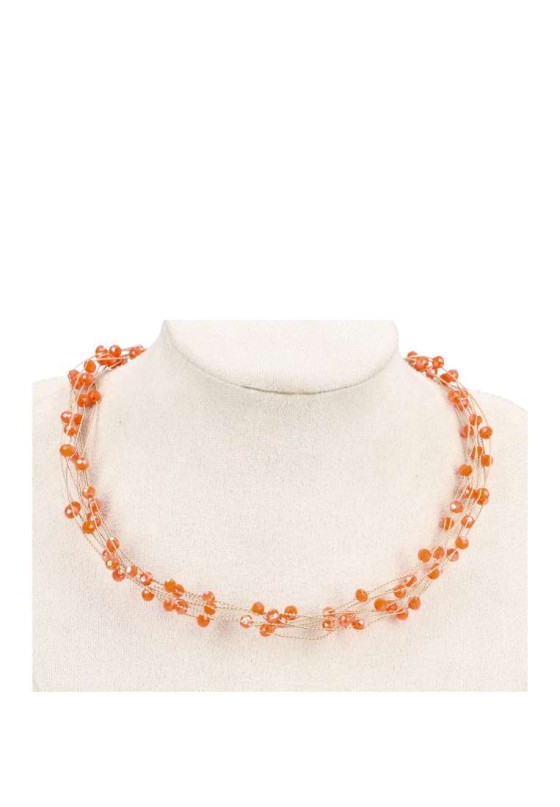 Collar fino mujer Luna Collection b3-1164b250 naranja