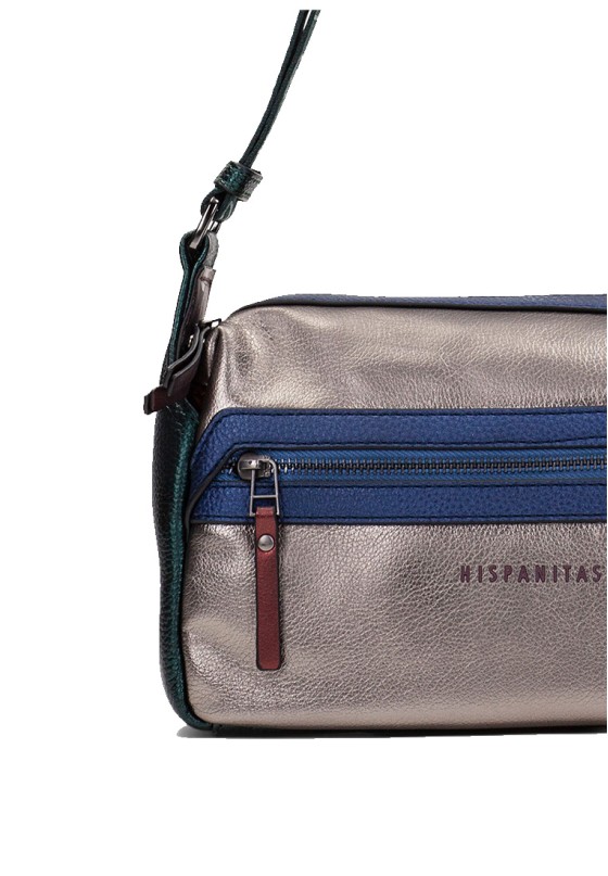 Bolso bandolera pequeña mujer HISPANITAS bi243546 multi plata