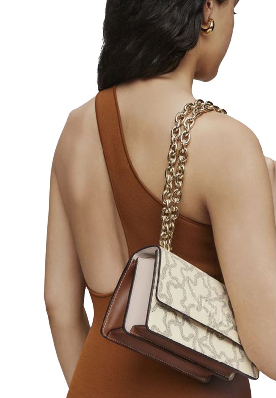 Bolso bandolera pequeña mujer TOUS 2002128601 beige