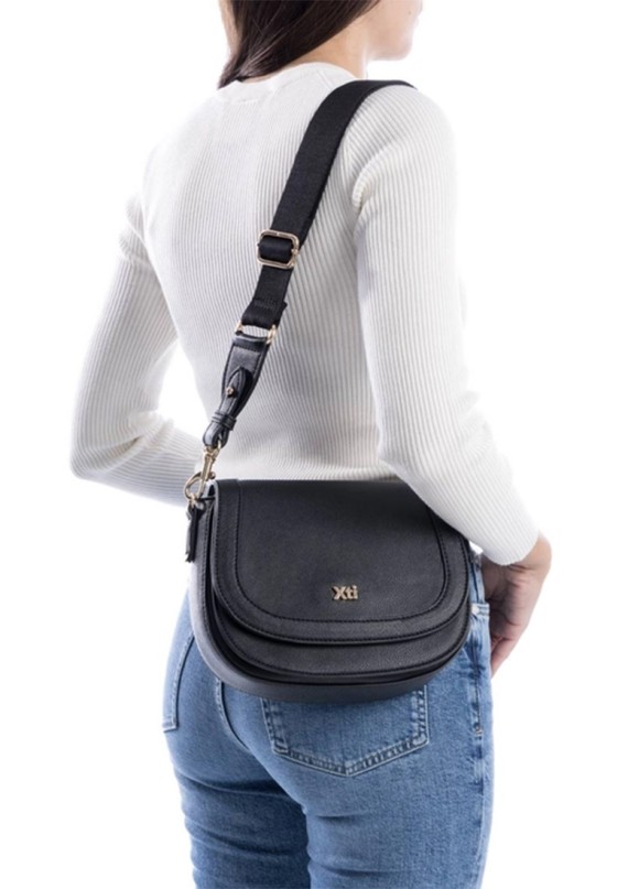 Bolso bandolera pequeña mujer XTI 184364 negro