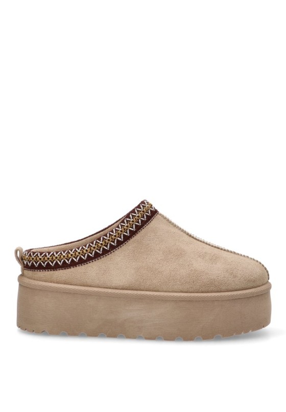 Zueco mujer IDEAL SHOES ox-1085 beige