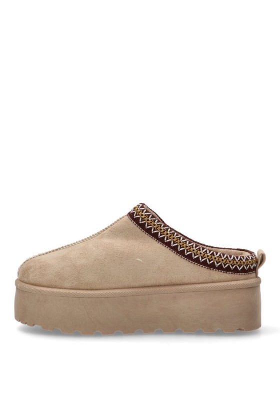 Zueco mujer IDEAL SHOES ox-1085 beige