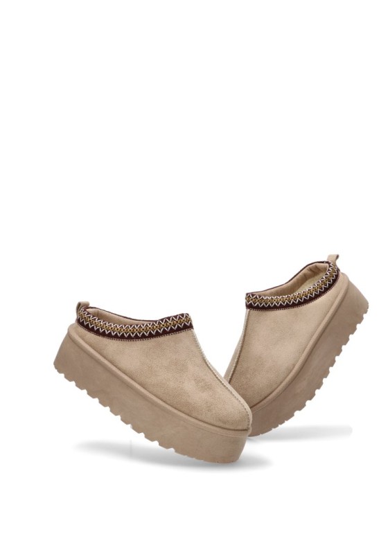 Zueco mujer IDEAL SHOES ox-1085 beige