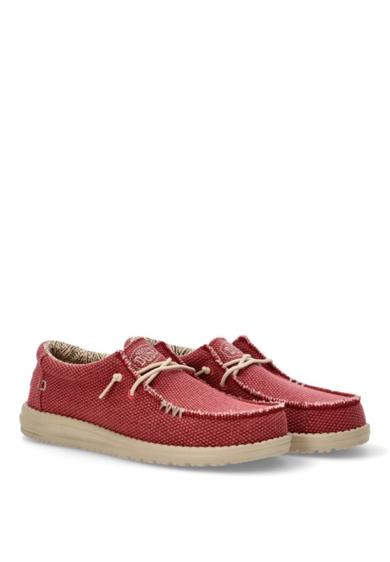 Nautico kiova mocasin hombre DUDE wally braided rojo