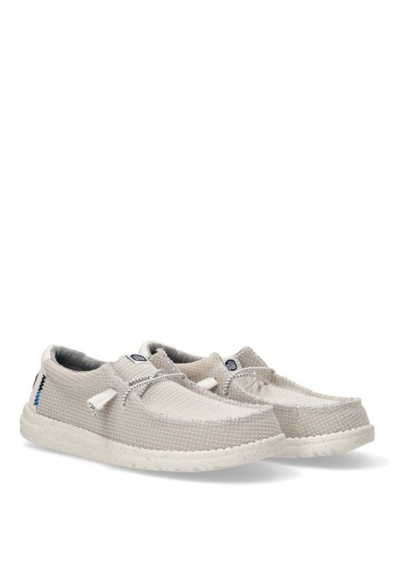 Nautico kiova mocasin hombre DUDE wally sport mesh blanco