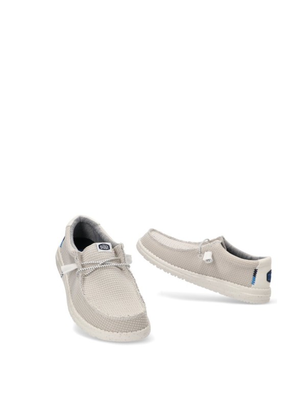 Nautico kiova mocasin hombre DUDE wally sport mesh blanco