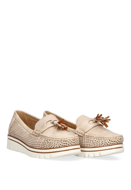 Nautico kiova mocasin mujer ARMONY 68004 beige