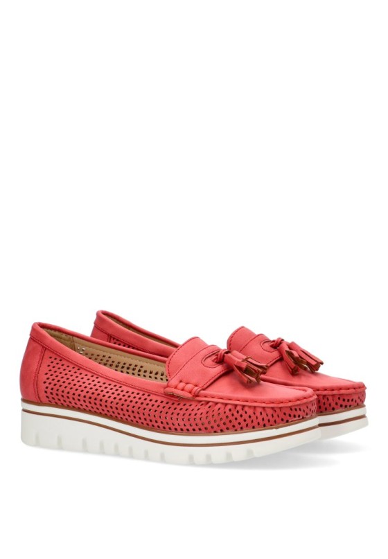 Nautico kiova mocasin mujer ARMONY 68004 rojo